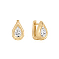 PEAR-SHAPED LAB-GROWN DIAMOND BEZEL STUD EARRINGS