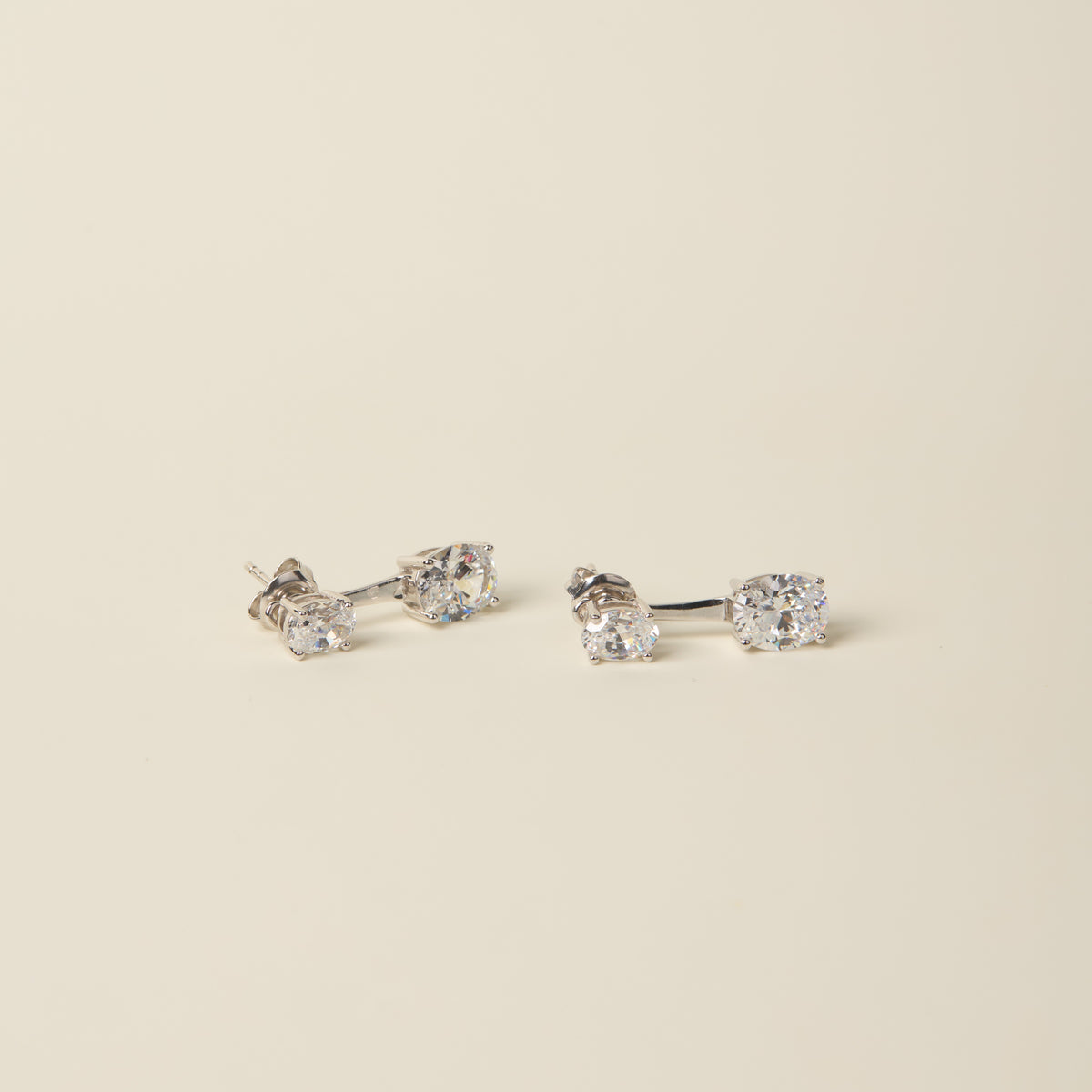 Double Oval-Cut Stud Earrings