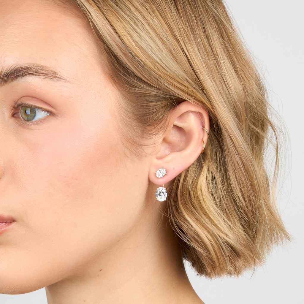 Double Oval-Cut Stud Earrings