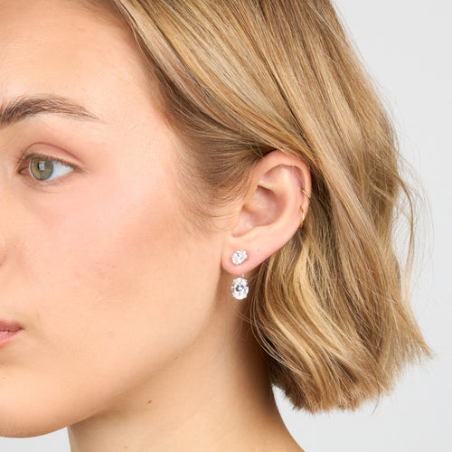 Double Oval-Cut Stud Earrings